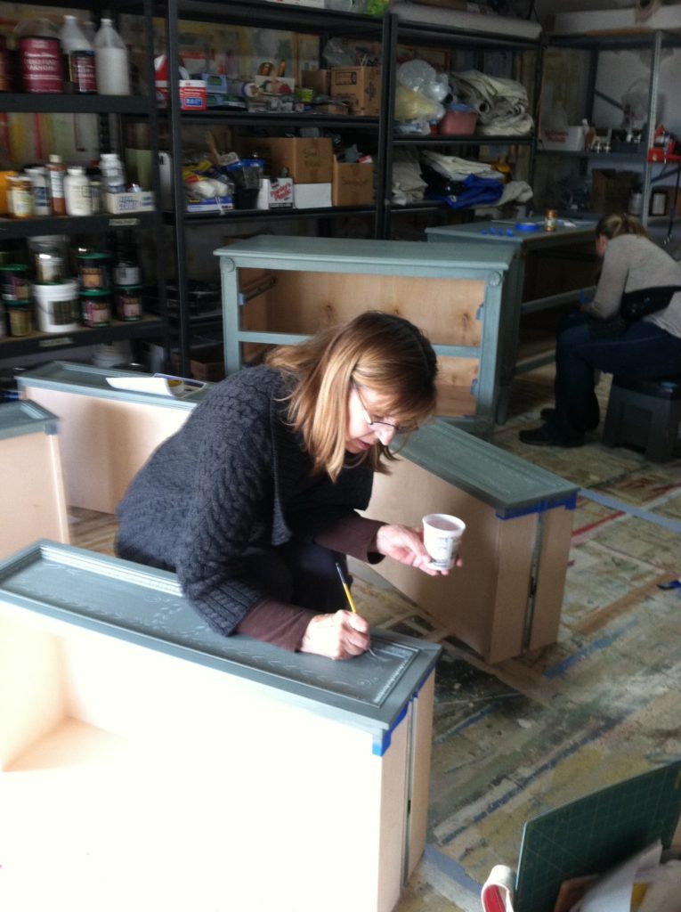 Adding detailed painting to furniture