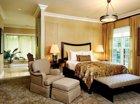 Billet Collins linen finish walls with Parchment finish fretwork