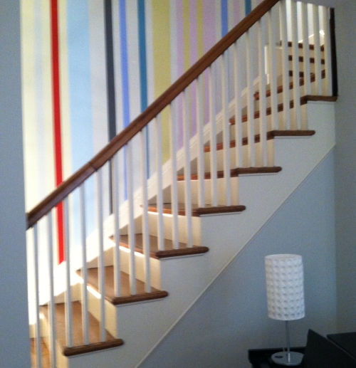 Vibrant Stripe Art Wall