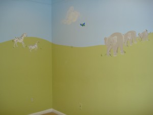 Walls Nursery Zebra and Elephants1