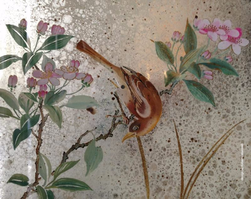 Eglomise painted glass by Billet Collins