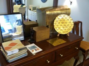 egold leaf and painting on glass