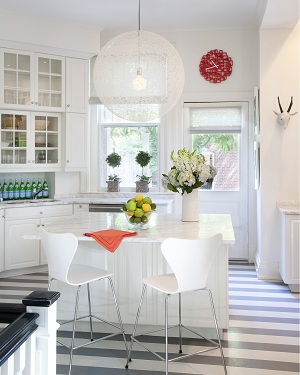 Striped Kitchen Floors for Marika Meyer Interiors